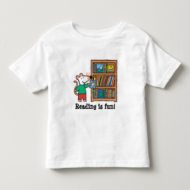 Maisy och Bokar bokhyllan T-shirt (Framsida)