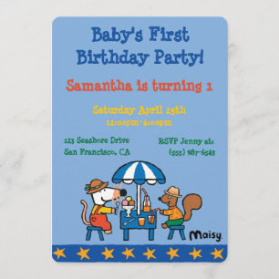 Maisy och Cyril Birthday Inbjudningar