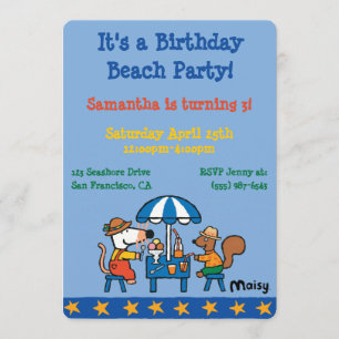 Maisy och Cyril Birthday Inbjudningar