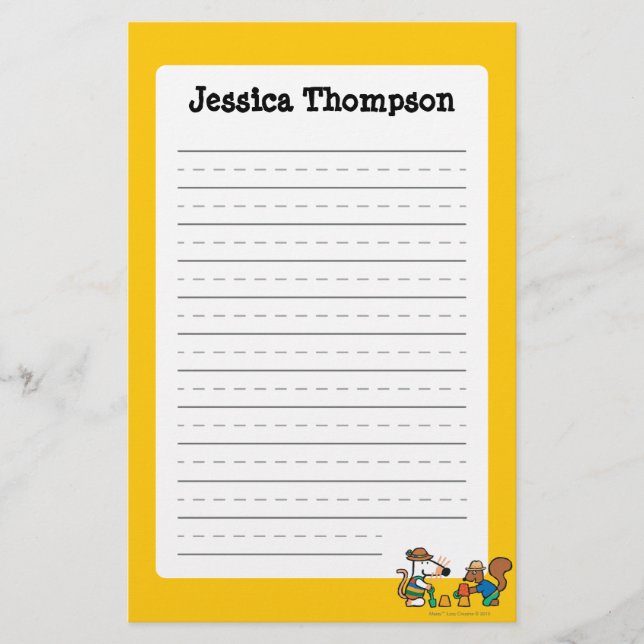 Maisy och Cyril bygger ett Sandslott Brevpapper (Framsida)