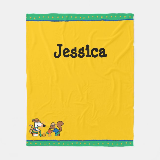 Maisy och Cyril bygger ett Sandslott Fleecefilt (Framsidan)