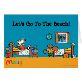 Maisy och Cyril går på semesterplats Hälsningskort