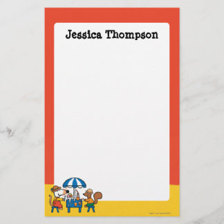 Maisy och Cyril Snacktime vid stranden Brevpapper