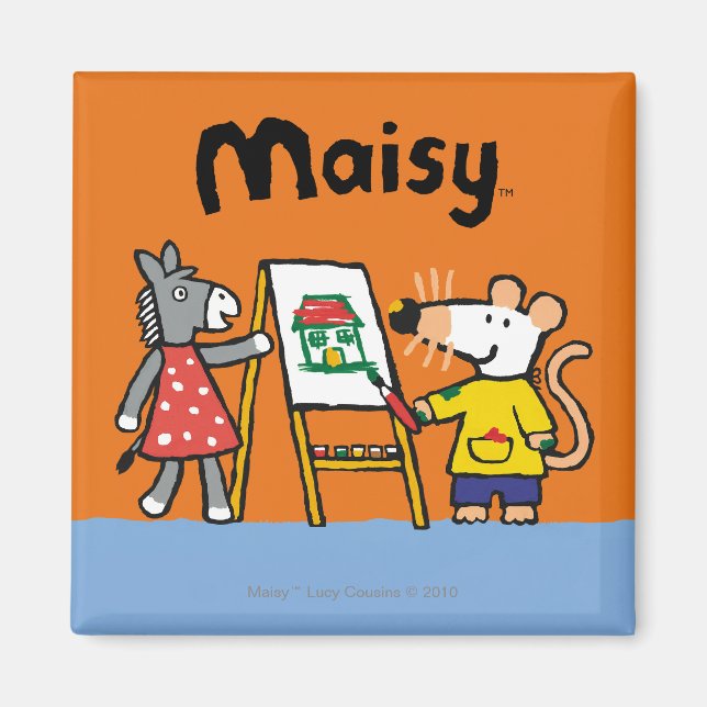 Maisy och Dotty Paint vid Preschool Magnet (Framsidan)