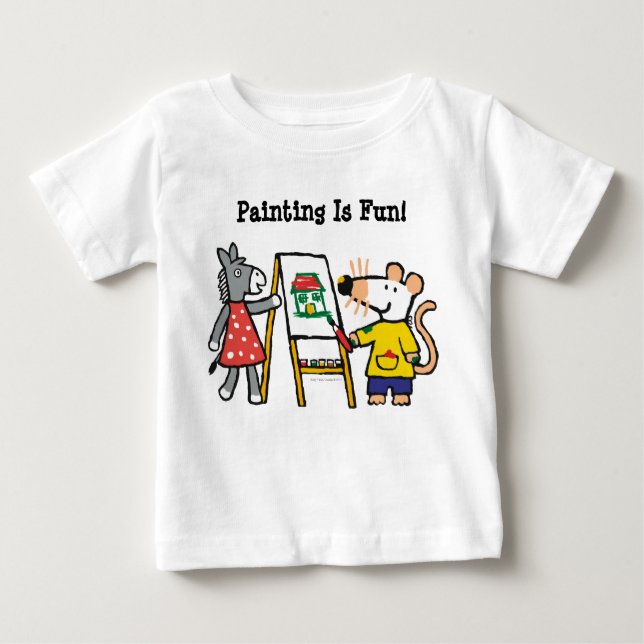 Maisy och Dotty Paint vid Preschool Tee (Framsida)