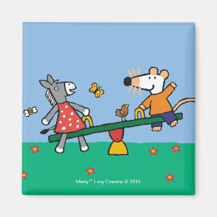 Maisy och Dotty Seesaw på lekplatsen Magnet