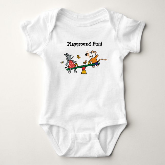 Maisy och Dotty Seesaw på lekplatsen T Shirt (Framsida)