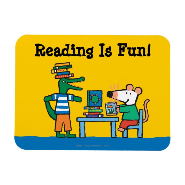 Maisy och Friends Enjoy Bibliotek Magnet (Horisontell)