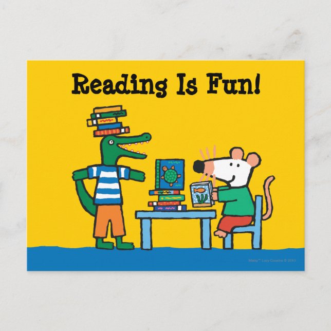 Maisy och Friends Enjoy Bibliotek Vykort (Framsida)