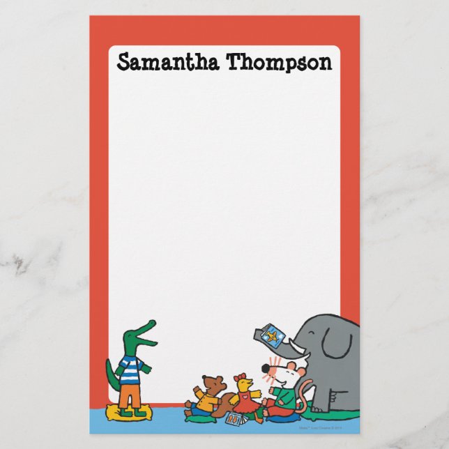 Maisy och Friends Laugh vid story Time Brevpapper (Framsida)