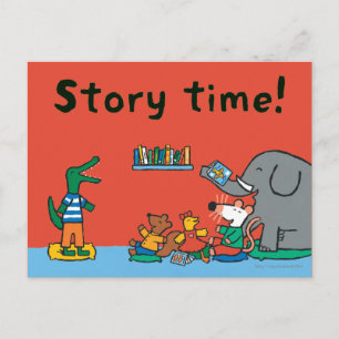 Maisy och Friends Laugh vid story Time Vykort