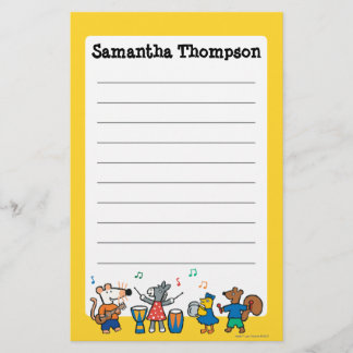 Maisy och vänlek i musikbandet brevpapper