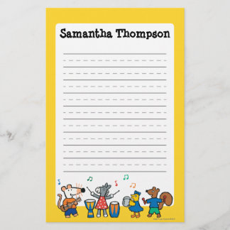 Maisy och vänlek i musikbandet brevpapper