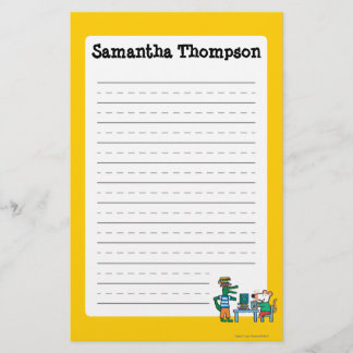 Maisy och vänner tycker om bibliotek brevpapper