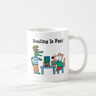 Maisy och vänner tycker om bibliotek kaffemugg