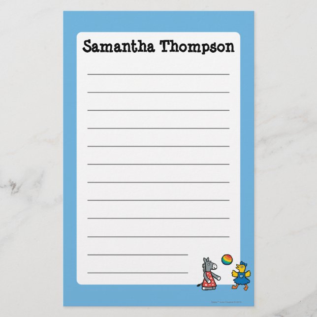 Maisy på förskole- med vänner på lekplatsen brevpapper (Framsida)