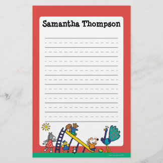 Maisy på lekplatsen med vänner brevpapper