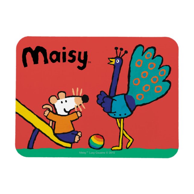Maisy på lekplatsen med vänner magnet (Horisontell)