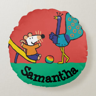 Maisy på lekplatsen med vänner rund kudde