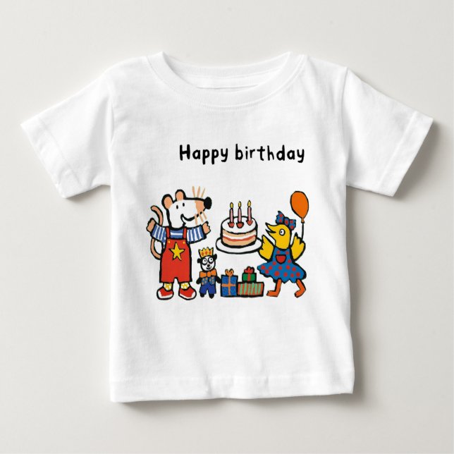 Maisy Personalized Birthday T Shirt (Framsida)