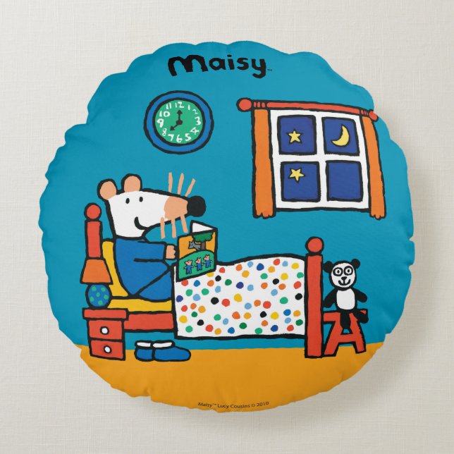 Maisy redo för sängblåttPajamas Rund Kudde (Framsidan)