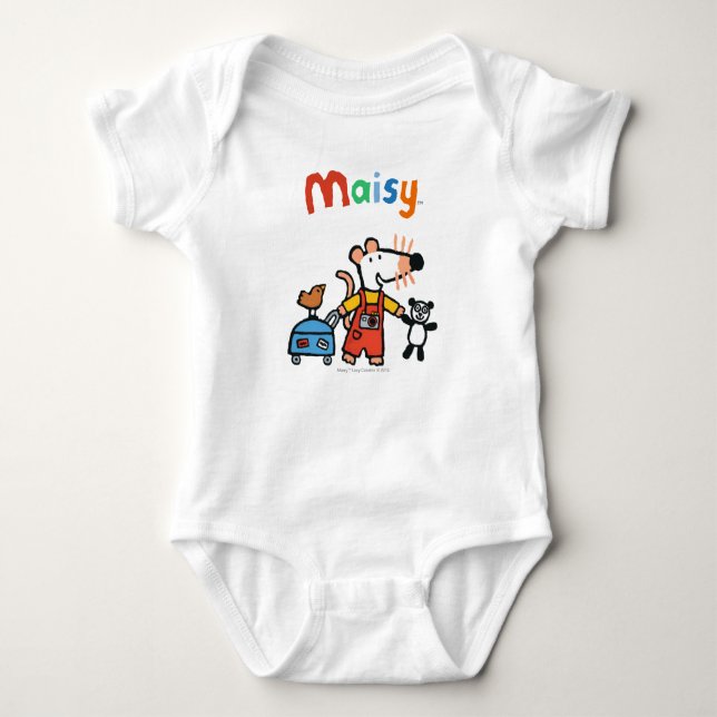 Maisy redo för semester med bagage tee shirt (Framsida)