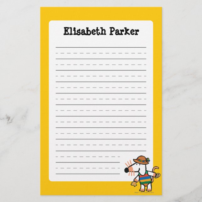 Maisy som samlar snäckor på stranden brevpapper (Framsida)