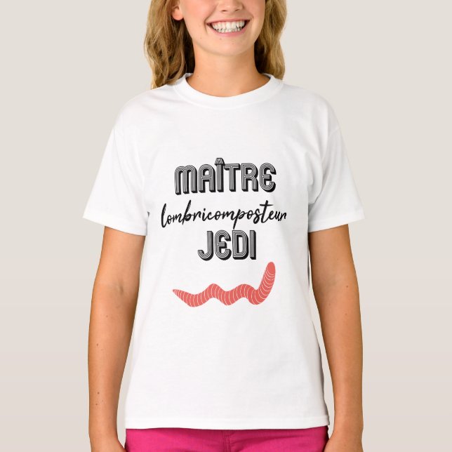 Maître Lombricomposteur Jedi T Shirt (Framsida)
