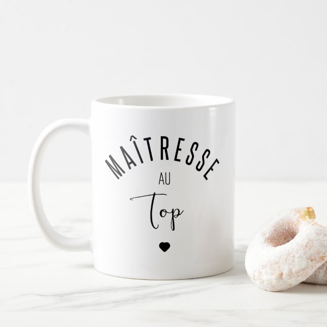Maitresse au top kaffemugg (Med munk)