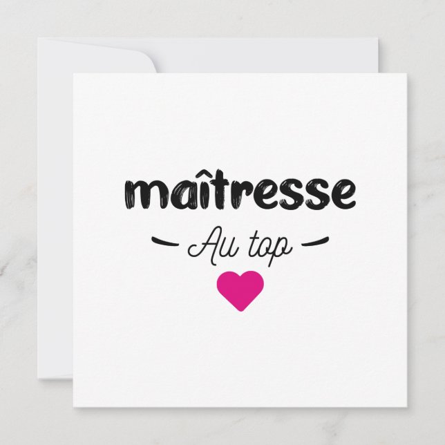 Maitresse au top kort (Framsida)