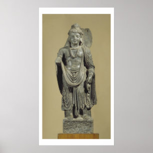Maitreya Gandhara (grå färgschist) Poster