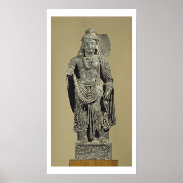 Maitreya, Gandhara (grått schist) Poster (Framsidan)