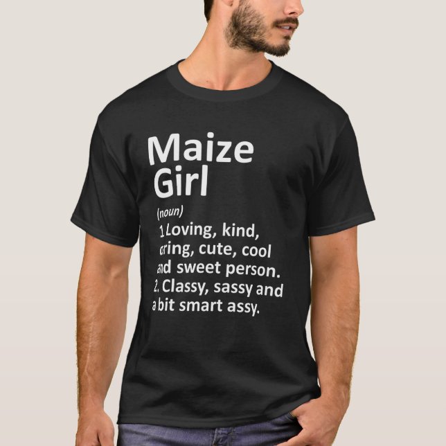 MAIZE GIRL KS KANSAS Funny City Roots Gift T Shirt (Framsida)