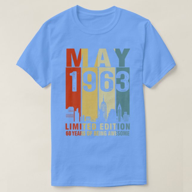 Maj 1963 Begränsad utgåva 60 år av Fantastisk T Shirt (Design framsida)