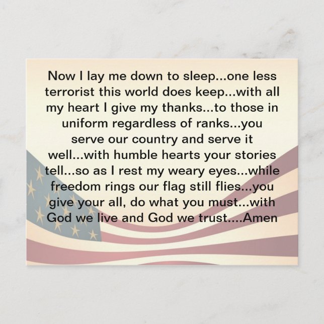 Maj 1:a Prayer-vykort Vykort (Framsida)