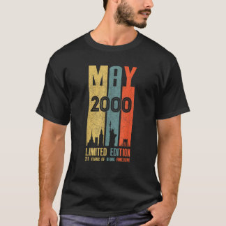 Maj 2000 21 Födelsedag 21 år gammal 2000 T Shirt