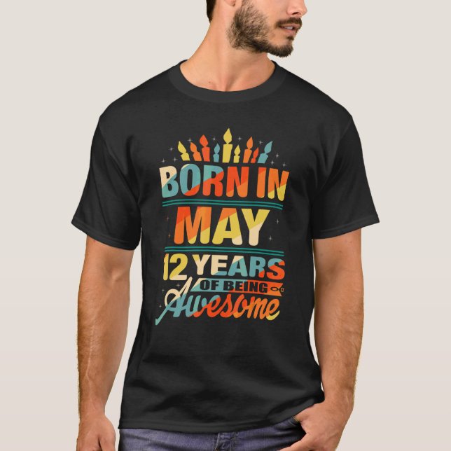 Maj 2010 12 år gammal 12:e-bild av födelsedagsljus t shirt (Framsida)