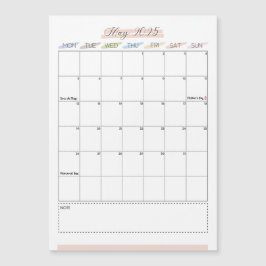Maj 2025 Magnetisk kalender