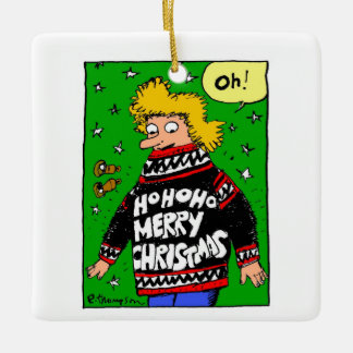 Maj alla dina jultröjor är varm & ful julgransprydnad keramik