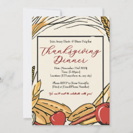 Maj, Äpplen och Thanksgivingen för veteskörd Inbjudningar