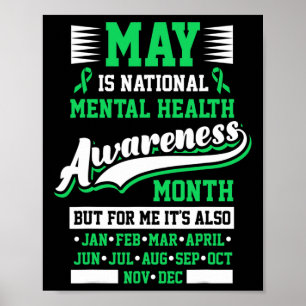 Maj är den nationella mentalvårdsmedvetandegraden poster