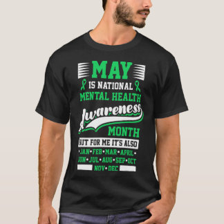 Maj är den nationella mentalvårdsmedvetandegraden  t shirt