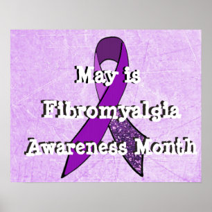 Maj är Fibromyalgi Medvetenhet Månad Affisch