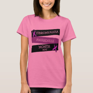 Maj är Fibromyalgia Awareness Month Ribbon Shirt T