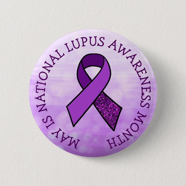 Maj är Lupus Awareness Månad Knapp (Framsida)