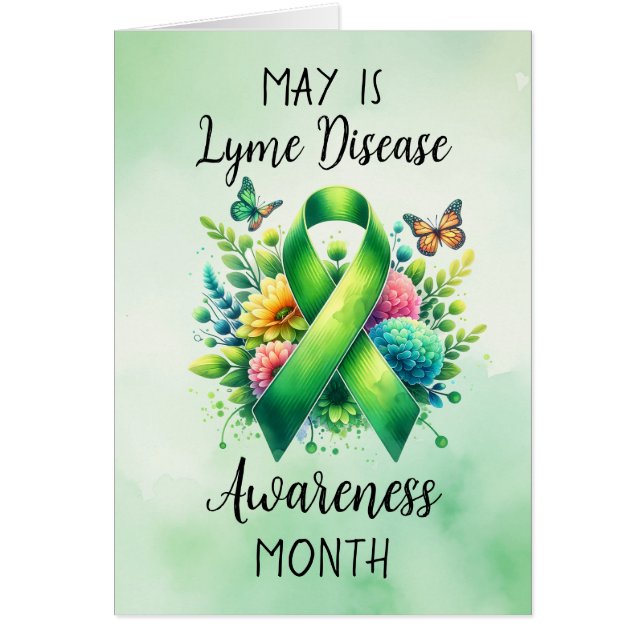 Maj är Lyme Disease Awareness Month Hälsningskort (Framsidan)