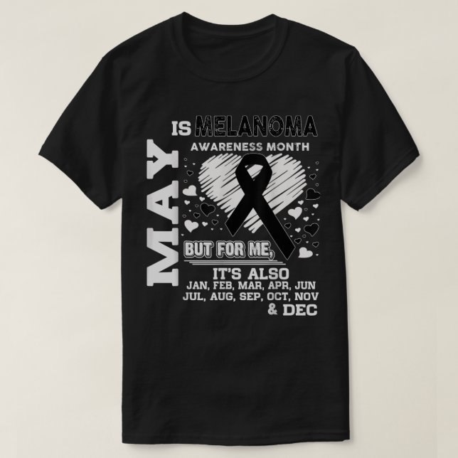 Maj är Melanoma Awareness Month T Shirt (Design framsida)