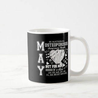 Maj är nationell osteoporosmedvetenhet månad vit kaffemugg
