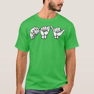 MAJ ASL-teckenspråksdesign T Shirt