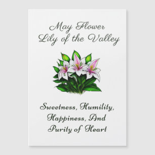 Maj Birth Month Flower Lily i Valley-Blommigten